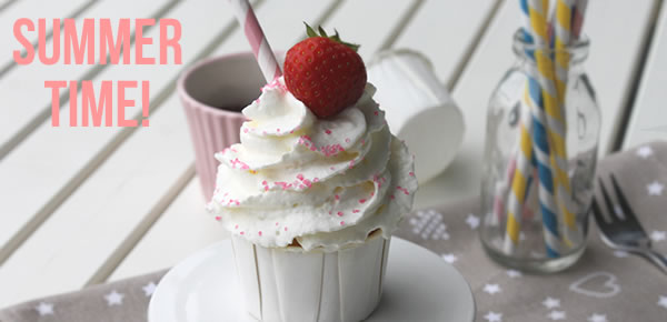 Strawberry jam cupcakes
