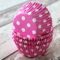 Bakvormpje pink polka dot 