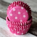 Bakvormpje mini polkadot pink 