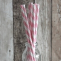 Paper straws pink