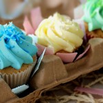 Kleurige voorjaarscupcakes