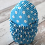 Bakvormpje aqua polka dot