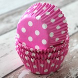 Bakvormpje pink polka dot 