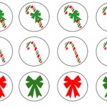 Edible toppers Candy Cane