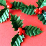 Christmas holly leaf toppers 