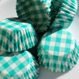 Bakvormpje gingham green mini