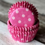 Bakvormpje mini polkadot pink 