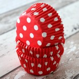 Bakvormpje polkadot red mini