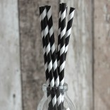 Paper straws black