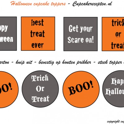 Halloween Cupcake Toppers