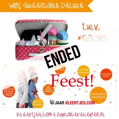 Win! Cupcake Sweetcase Deluxe of 1 van de 25 goodiebags