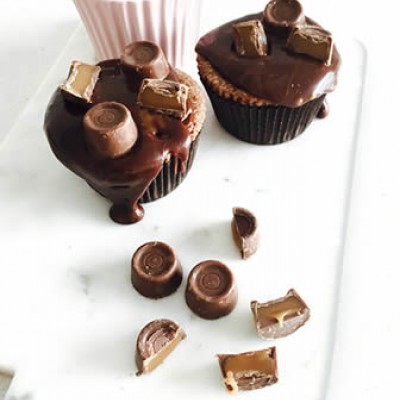 Brownie Cupcakes met zelfgemaakte Caramel