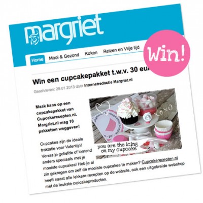Winactie | Valentijnspakket Cupcakerecepten.nl & Margriet.nl