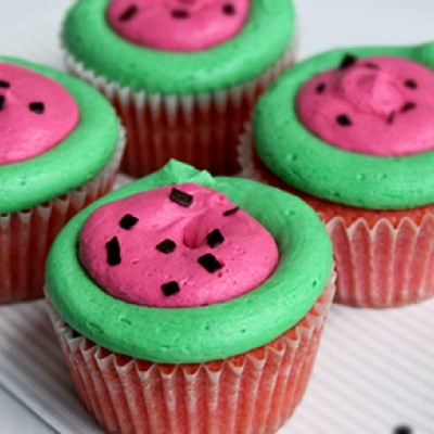 Watermelon cupcakes