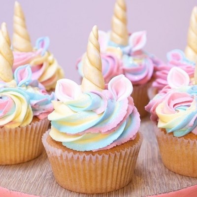 Unicorn Vanilla Cupcakes maken